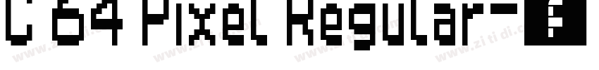 C 64 Pixel Regular字体转换